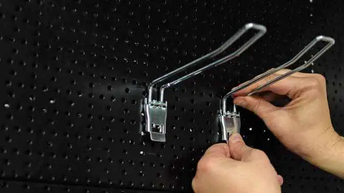tips for hanging a bike on a pegboard